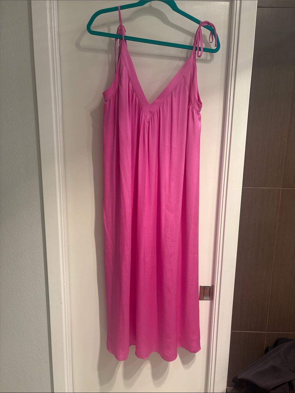 Lovers + Friends Hot Pink Tie-Strap Slip Dress